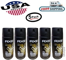  5 Pack Axe Gold Oud Wood  Vanilla 48H Deodorant Body Spray 150ml/5.07oz - New