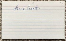 Frank Frankie Crosetti signed card - Yankees debut 1932