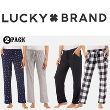 NWT!!! Lucky Brand Women's Gift 2 Pack Straight Leg Lounge Pant,Variety