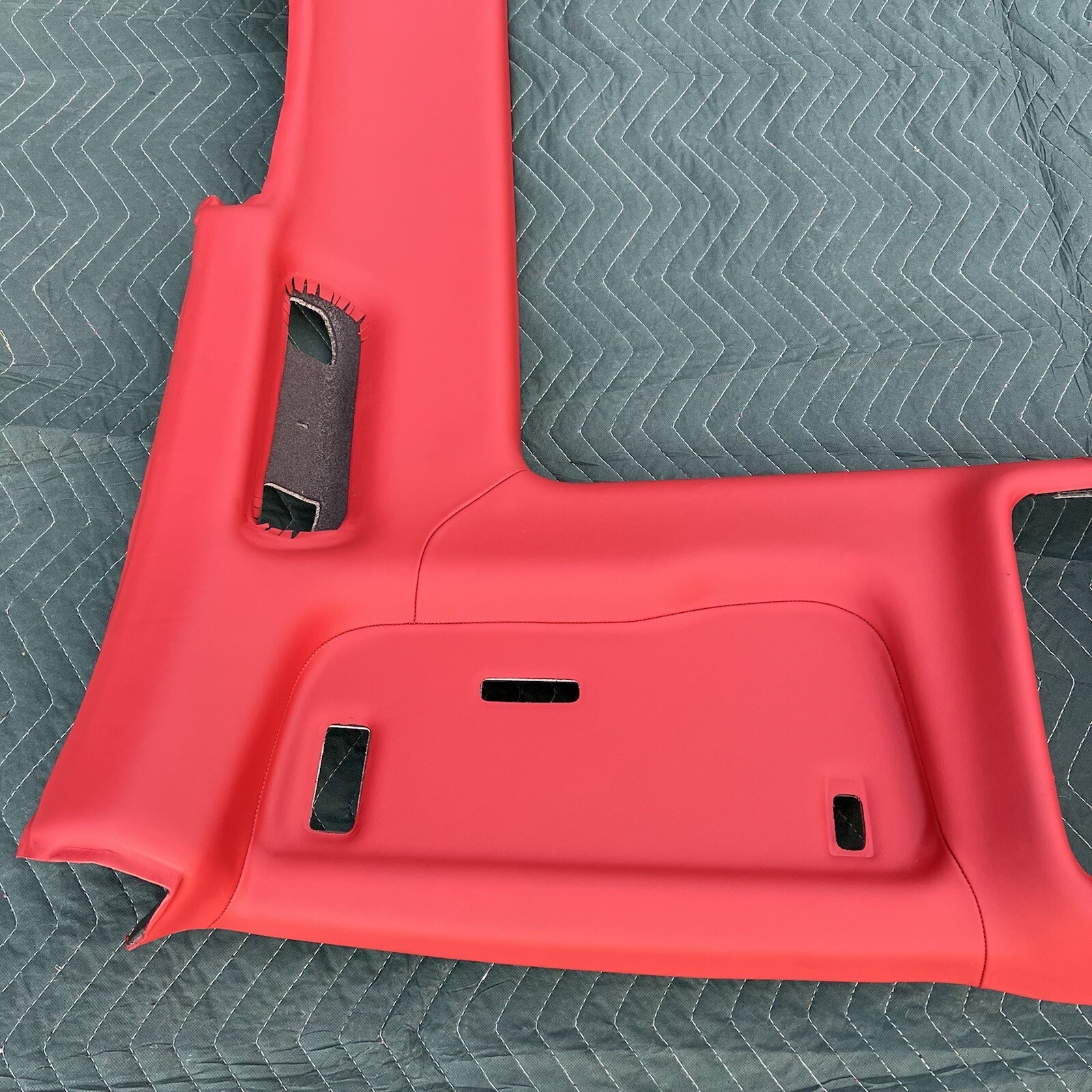 Bentley Bentayga 16-20 Red Leather Roof Upper Headliner Cover Trim Panel OEM