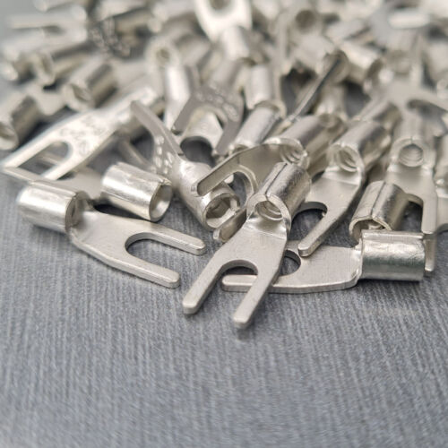 2/5/10/20/50Pcs SNB2-3 Non Insulated Fork Spade 16-14AWG Wire Crimp Terminals - Picture 2 of 21