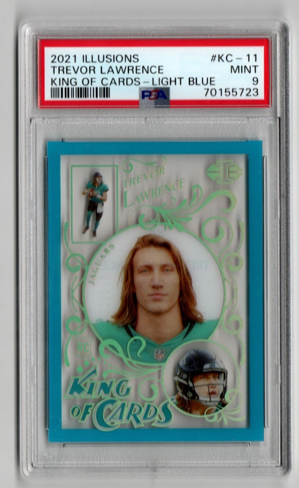 Trevor Lawrence Panini Illusions King of Cards #KC11 Light Blue