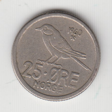 Norway 25 Ore 1960 as shown