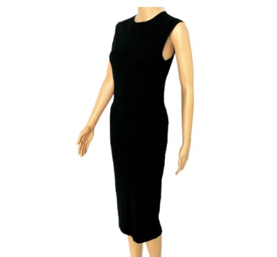 below the knee bodycon dresses VINCE women's Black Jersey Dress Size S 20springclean Men's Black Jeans Outfit Color:Neon Fuchsia sheer material Style