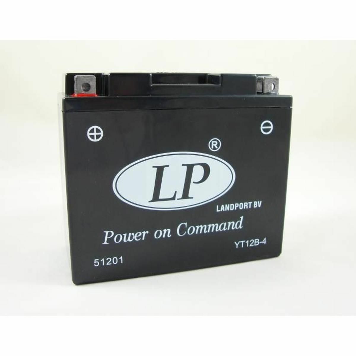 Batterie moto YT12B-4 12V 10Ah LANDPORT SLA pour scooter et gros cube
