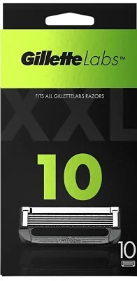 Gillette Labs for Exfoliating Bar And Heated Razor Blades 10 Refills New Sealed