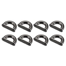 8Pcs Arch Bridge Buckle 27mm D-Ring Connector Buckles for Bag Hanger DIY Black