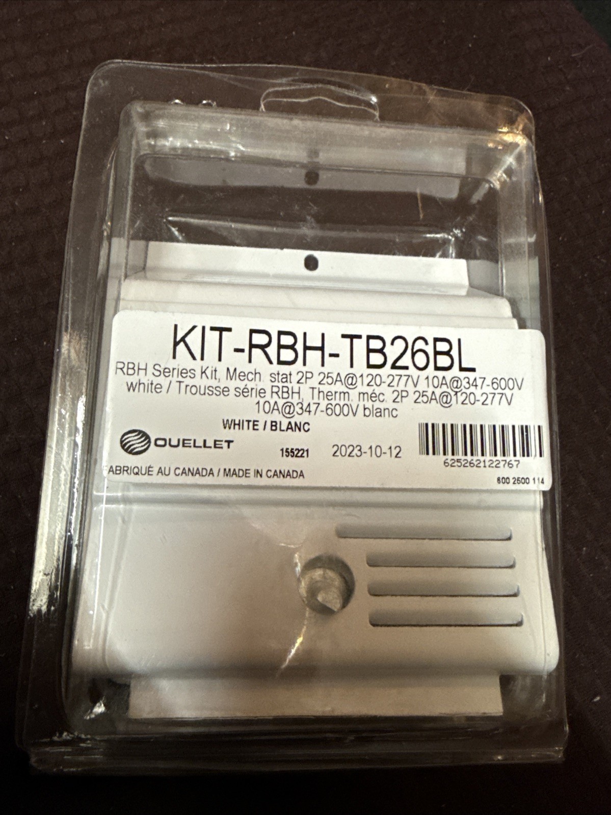 Ouellet KIT-RBH-TB26BL Thermostat Kit for Baseboard Heater - NEW!