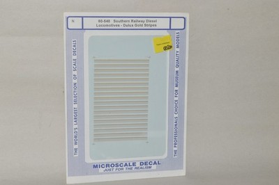 N scale Microscale decals 60-540 Southern Ry locomotive stripes DULUX GOLD