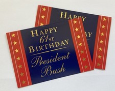 George W Bush 61st Birthday RNC Campaign Souvenir Message Cards Lot of 2 2007