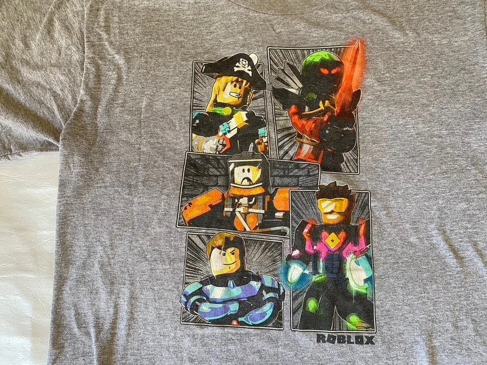 Camisa gris Roblox Lego pirata y varios personajes jóvenes niños talla XL Foto 2 de 4
