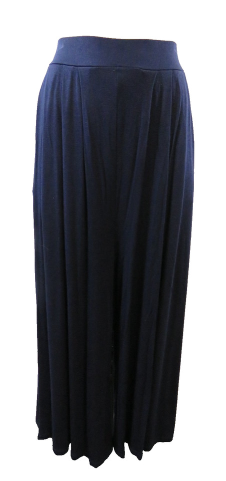 Karma East Womens Size S Pants Blue Wide Leg Elastic Waist Pockets Hippie Boho