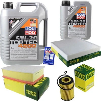 LIQUI MOLY, MANN-FILTER KIT INSPECCIÓN FILTRO LIQUI MOLY ACEITE 6L 5W-30 VW Passat Variant 3G5 2.0 TDI