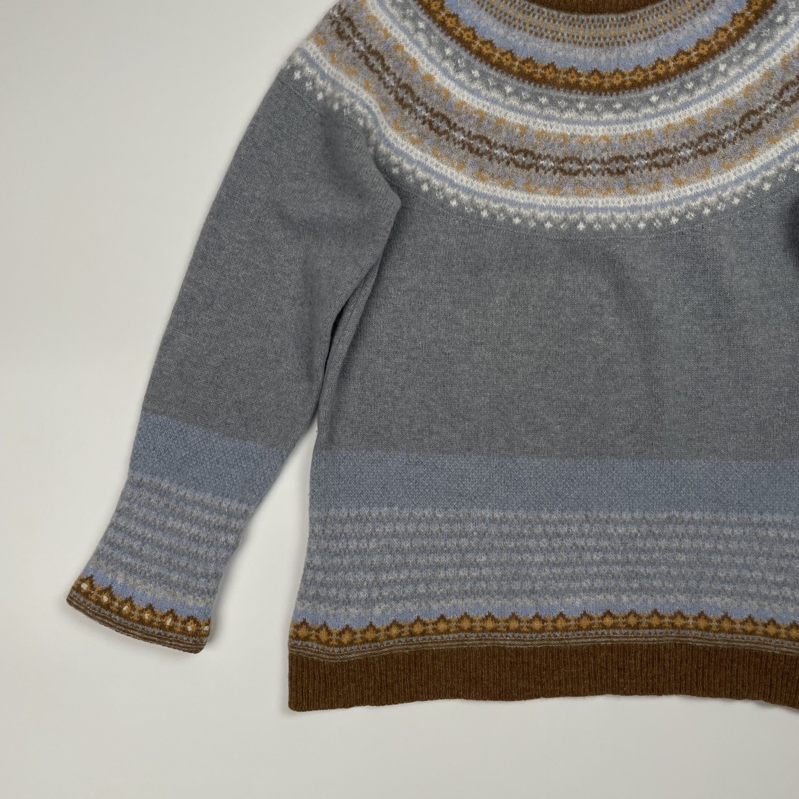 ERIBE Scotland Women's Fair Isle Wool Sweater, Size M, 96% Wool image 2