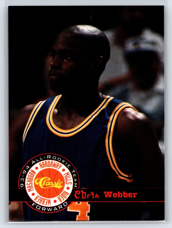 #13 Chris Webber, Michigan Wolverines 1994 Classic Draft Base
