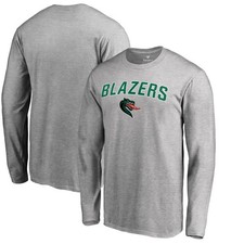 Men's Ash UAB Blazers Proud Mascot Long Sleeve T-Shirt