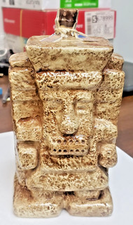 VTG Jorongo Tequila Ceramic Decanter Bottle Aztec God Tlaloc Antonio Fernandez