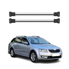 Dachträger Grundtäger für Skoda Octavia mk3 Kombi 2013-2019 75kg Alu Silber 2x