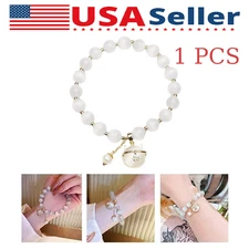 1PCS Lucky Moonstone Beads Cat Bracelet Attracting Wealth Women Jewelry Gift US