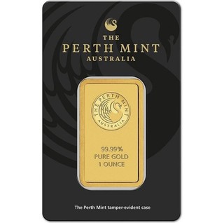 1 oz. Gold Bar Perth Mint 99.99 Fine in Assay