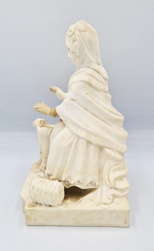 GEORGIAN ENGLISH BISCUIT PORCELAIN ALLEGORICAL FIGURE DEPICTING WINTER c1830 - Picture 4 of 7
