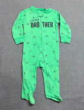 Just One You by Carter's Green Elephant Print Zip Footed Sleeper Size 9M
