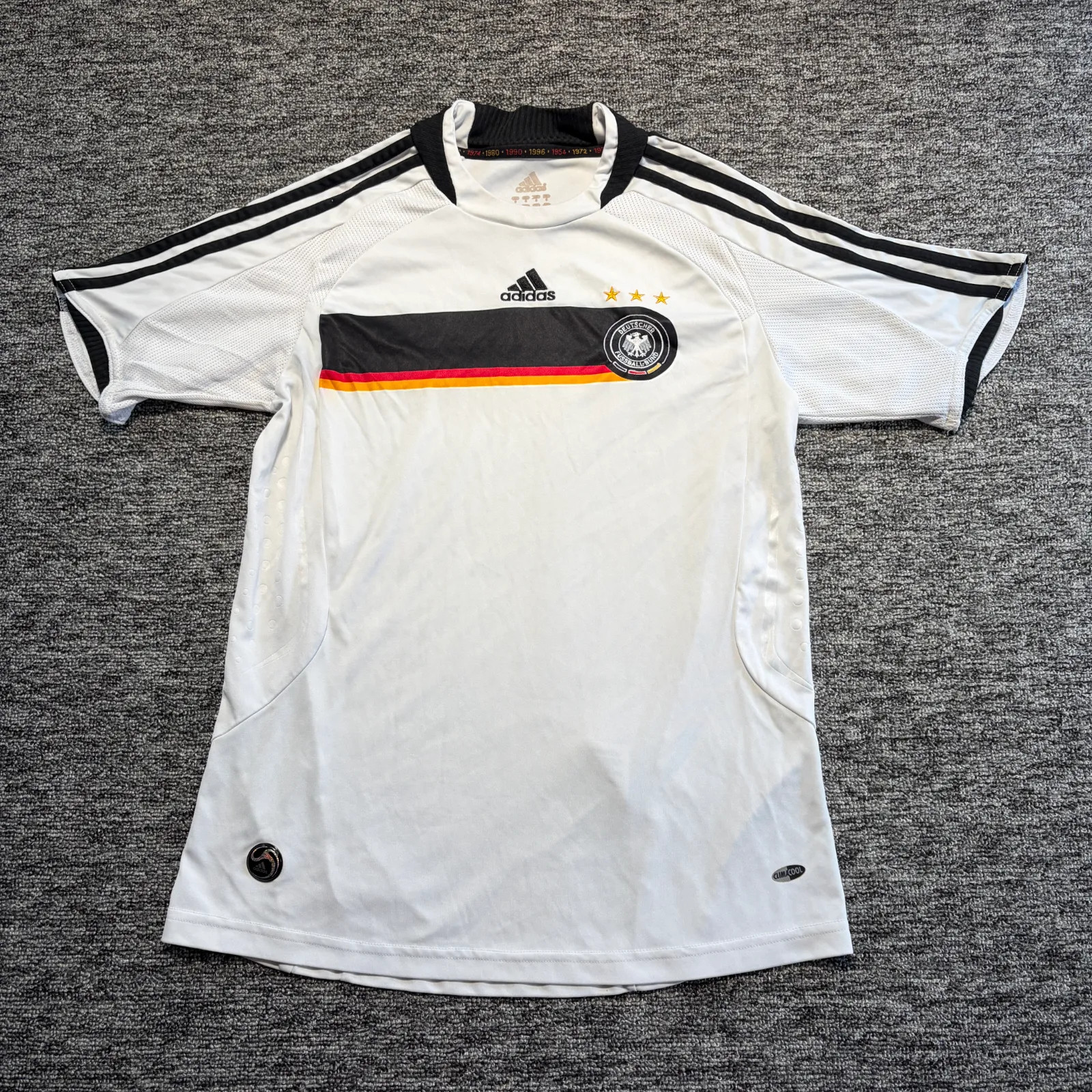 Adidas Germany Football Shirt Mens Small White 2008/10 Home Jersey Retro Vintage