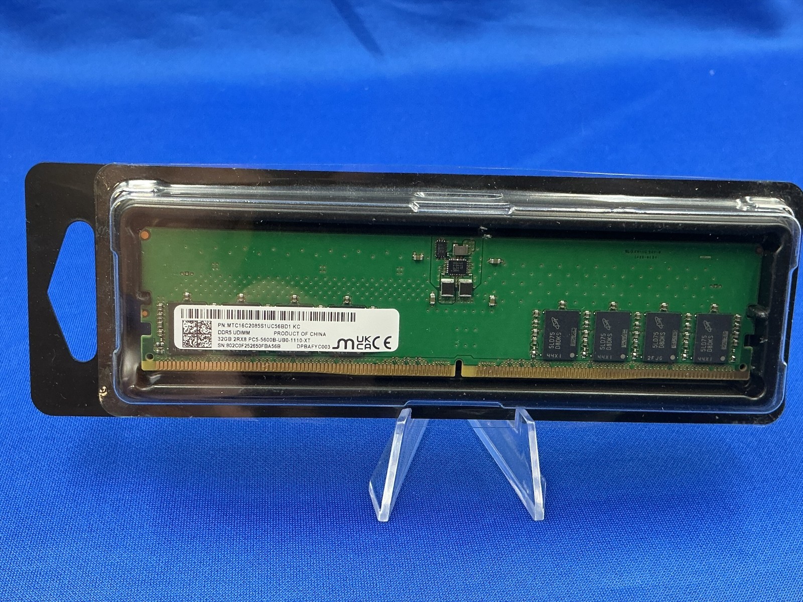 MTC16C2085S1UC56BD1 MICRON 32GB (1X32GB) 2RX8 PC5-5600B UDIMM MEMORY. Available Now for $359.00