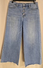 Women's Jeans By Madewell The Perfect Vintage Wide-Leg Crop Size 30 Raw Hem