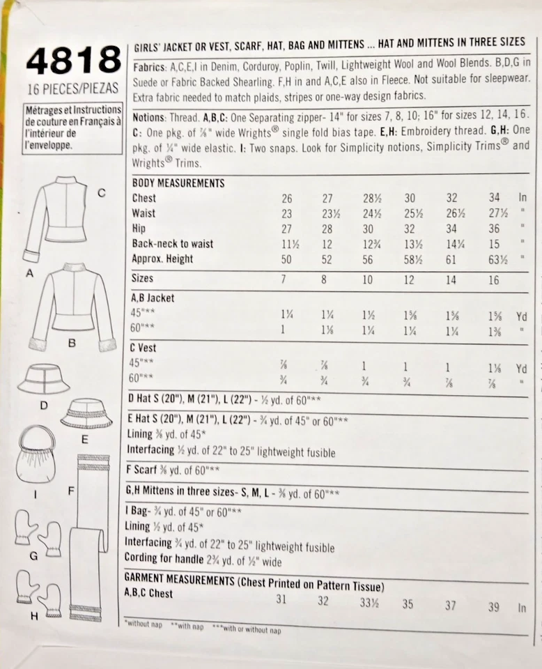 Simplicity Lizzie McGuire Pattern Lot Of 3 - Girls Assorted Styles - Sz 8 To 16 - Image 3 of 4