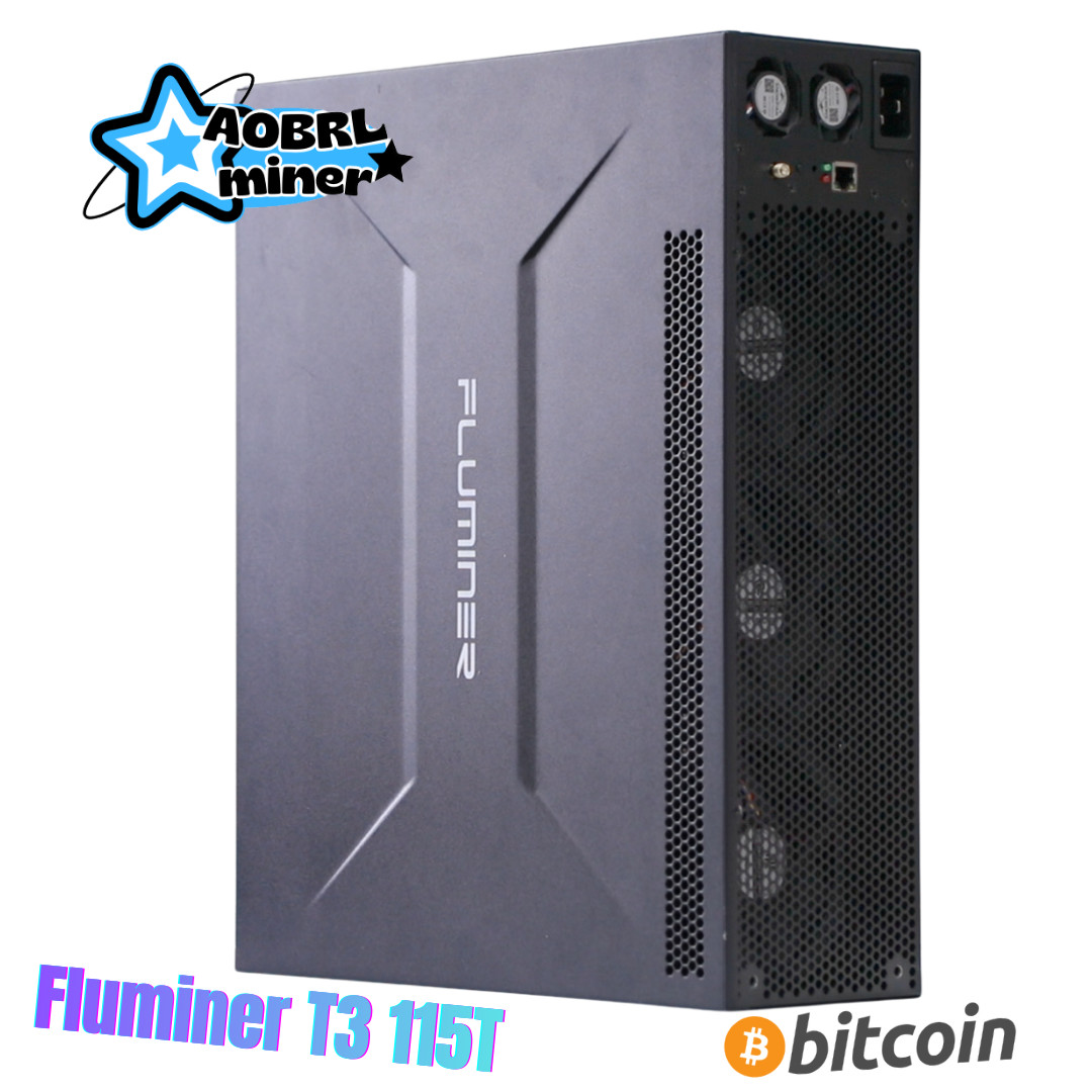 FLUMINER T3 115Th/s 1700W 14.7 J/TH ASIC BTC Silent Miner with PSU - Ship in Feb