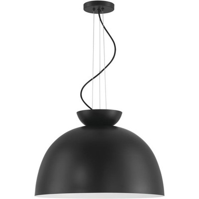 Craftmade 59192-FB Ventura Dome 1 Light 20 inch Flat Black Pendant Ceiling Light