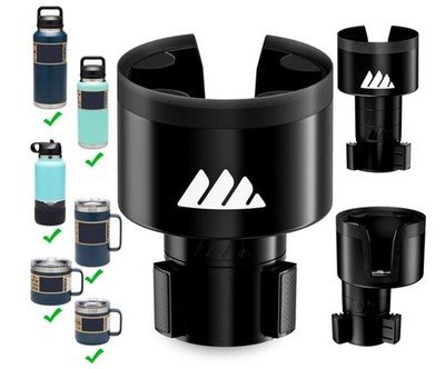 [Upgraded] Ultimate Car Cup Holder Expander/Adjustable Base/Organizer & Expander