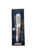 Conair Double Ceramic Wet to Dry Flat Hair Iron 1 1/2", White model CS26GN