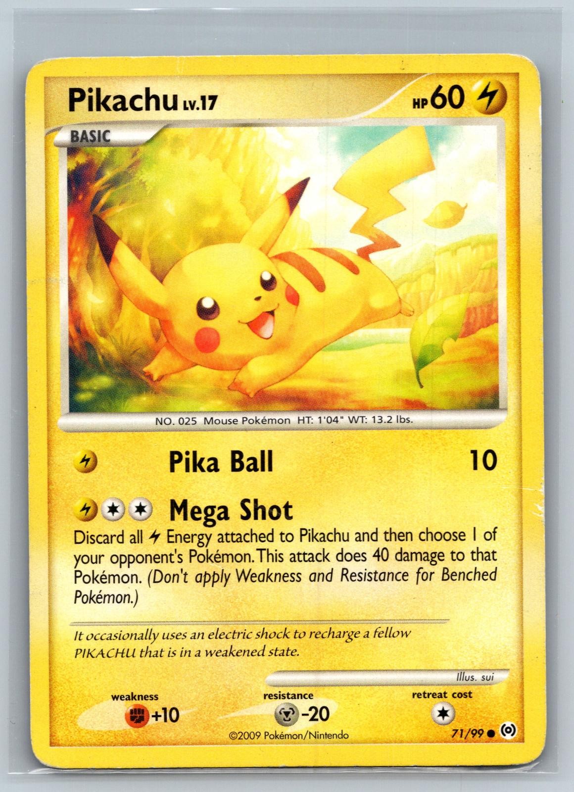 Pikachu 71/99 Common Arceus Pokemon Near Mint