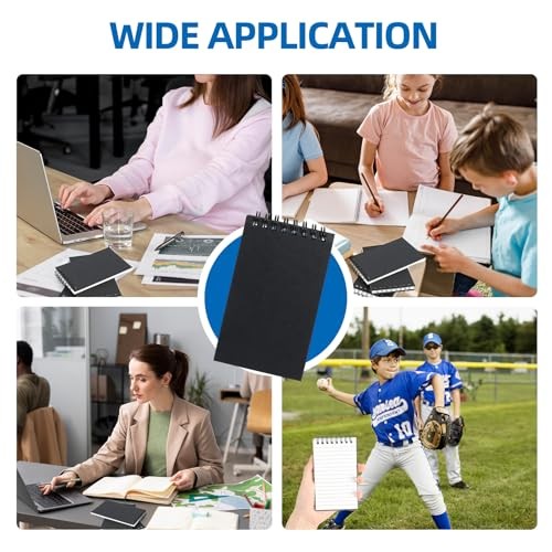 12 Pack Pocket Notebooks, 3x5 inch Small Notepads, Mini 12-Pack 3"x5" Black - Picture 7 of 8