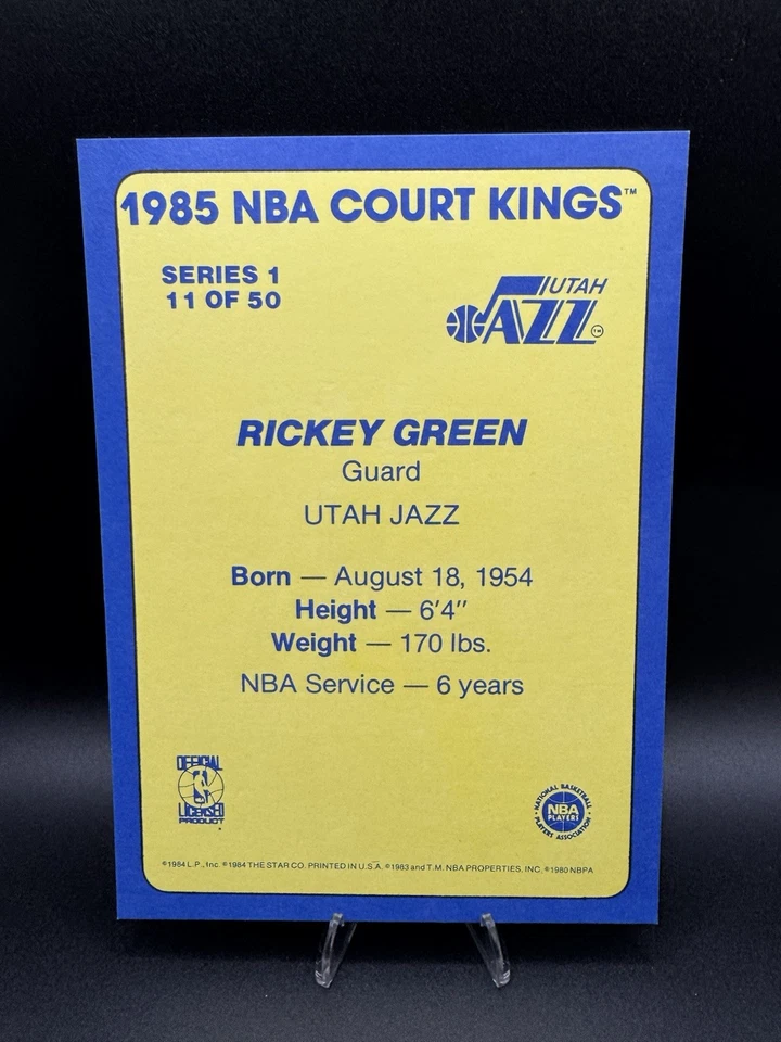 1984-85 Star - Nba Court Kings 5x7 Rickey Green #11 - Image 2 of 2