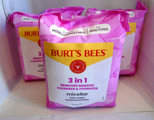 Burt's Bees Micellar Facial Towelettes With Rose Water - 30 Ct 3-PACK