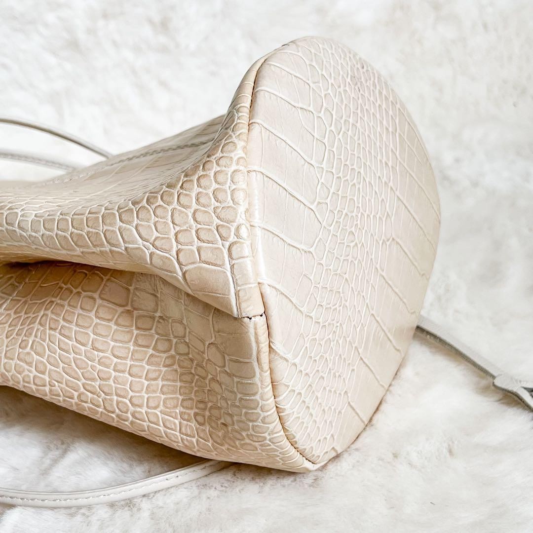 Marco Masi Python Pattern Ivory Drawstring Should… - image 7