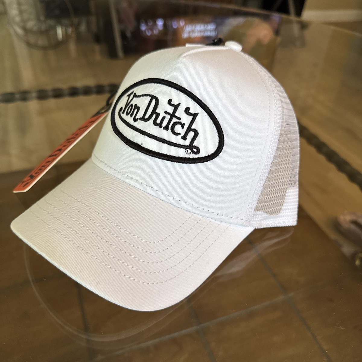 VON DUTCH Neon White ⚪️ Trucker Hat MSRP $89 Von Dutch Trucker Hat - White | Fashion Nova main image 3