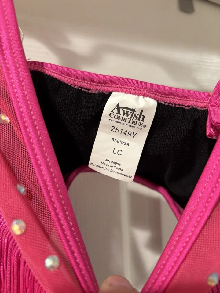 Niñas Talla LC Lo último Rosa Baile Flecos Una Pieza Baile Tap Jazz Disfraz Vestir Foto 3 de 4