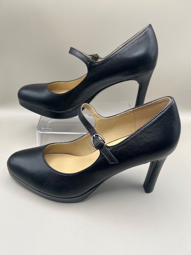 Naturalizer Talissa Womens Leather Pumps Black Heels Mary Jane Size 7.5M - Picture 3 of 9