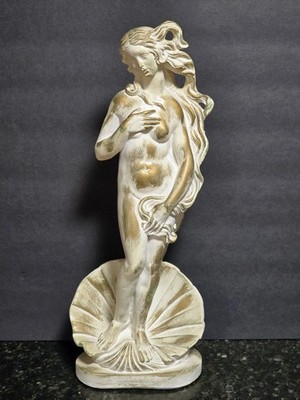 Birth of Goddess Aphrodite Venus Nude Fem Statue Sculpture Figure 16'' CHALKWARE