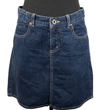 Y2K Guess Jeans Blue Denim Skirt Size 27 Above Knee Length Pencil Slit Vintage