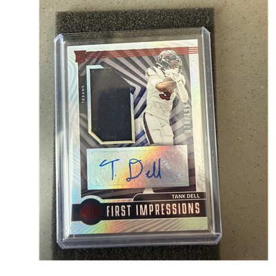Panini Illusions 2023 Tank Dell First Impressions Auto Mem Red /199 #134