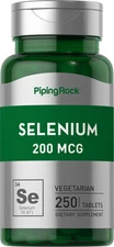 Selenium 200 mcg | 250 Tablets | Vegetarian Supplement | by Piping Rock