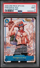 Portgas.D.Ace (119) (Parallel) OP13-119 Carrying On His Will Foil PSA 9