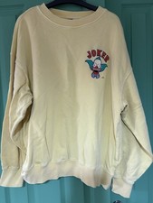 Joker Simpsons H&M Yellow Oversized Distressed Yellow Jumper Size M