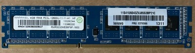 Ramaxel 4GB PC3L-12800 DIMM RMR5030ME68F9F-1600 / Lenovo 03T6566