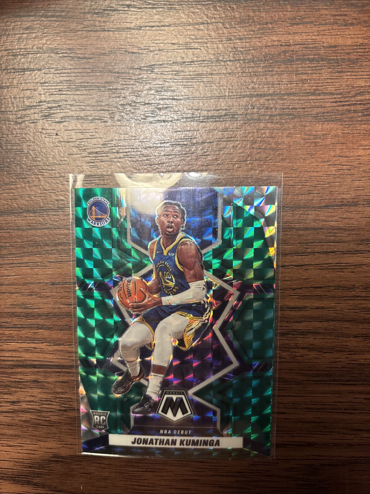 2021-22 Panini Mosaic - NBA Debut Jonathan Kuminga #268 Green Mosaic Prizm (RC)